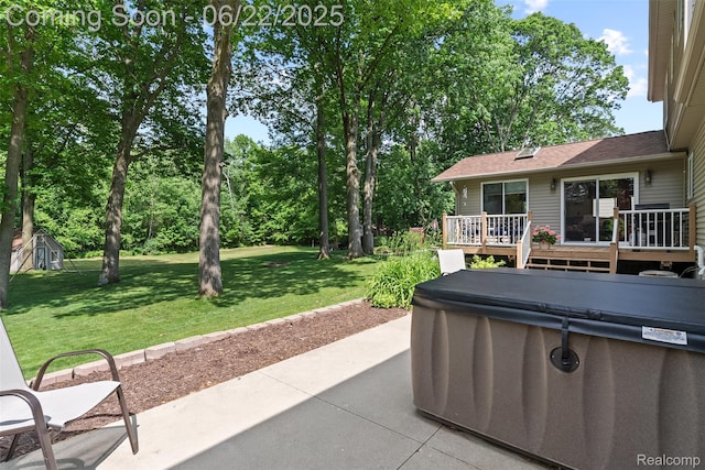 13256 Pine Valley Dr, Clio, MI 48420 - view of patio with a wooden deck