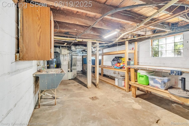 727 Minnie St, Port Huron, MI 48060 - basement featuring heating unit