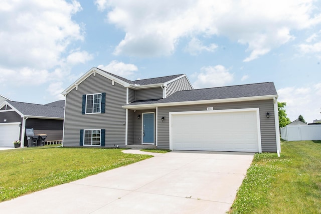 1633 Tea Pond Ct, Vicksburg, MI 49097 - tri-level home featuring concrete driveway and a garage