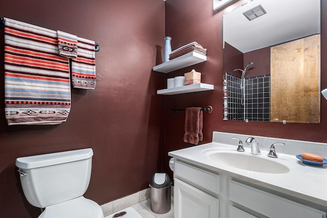 2519 Meade Ct, Ann Arbor, MI 48105 - full bath featuring tile patterned flooring, vanity, and a shower