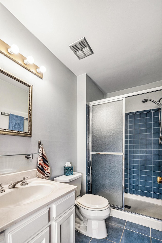 2519 Meade Ct, Ann Arbor, MI 48105 - bathroom featuring a stall shower, vanity, and tile patterned flooring