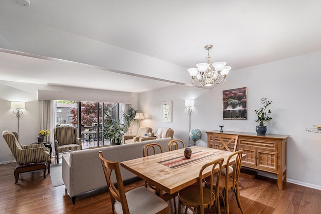 2519 Meade Ct, Ann Arbor, MI 48105 - dining area featuring wood finished floors and a chandelier