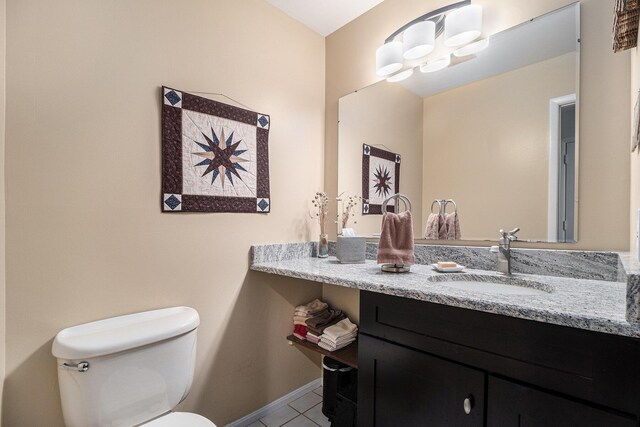 2519 Meade Ct, Ann Arbor, MI 48105 - half bathroom featuring vanity and tile patterned flooring
