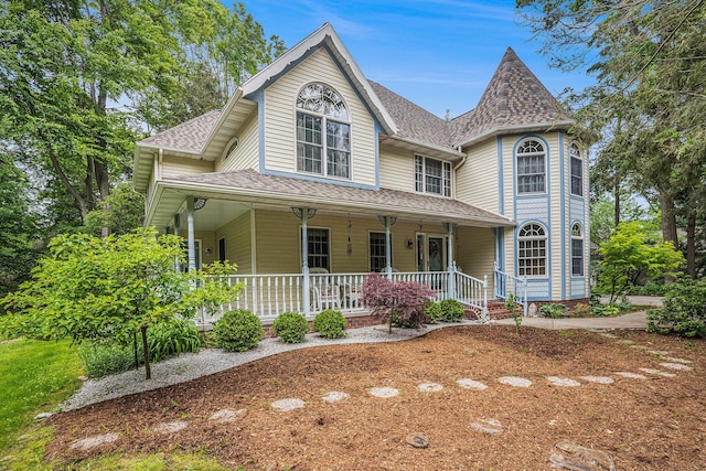 4686 Doug Dr, Whitehall, MI 49461 - victorian home featuring covered porch and roof with shingles