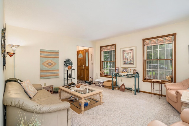 4686 Doug Dr, Whitehall, MI 49461 - living area with carpet floors and baseboards