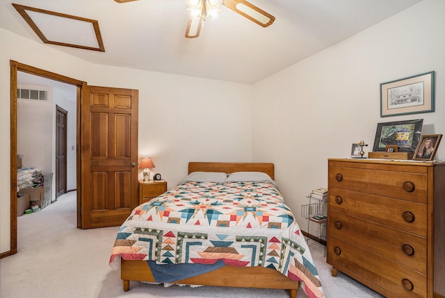 4686 Doug Dr, Whitehall, MI 49461 - bedroom with light carpet and ceiling fan