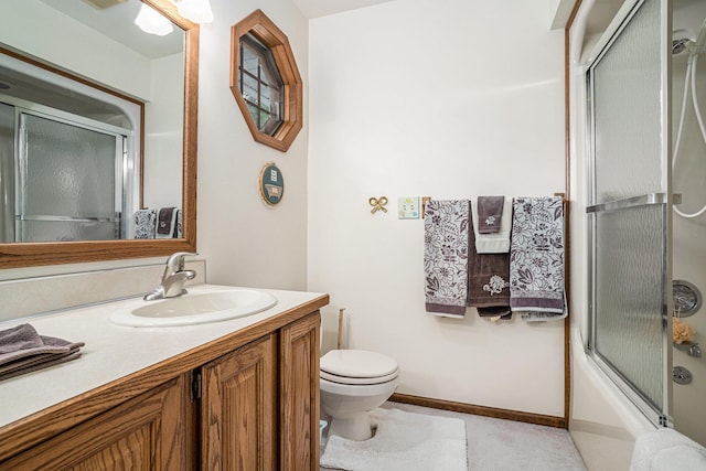 4686 Doug Dr, Whitehall, MI 49461 - bathroom with vanity and enclosed tub / shower combo