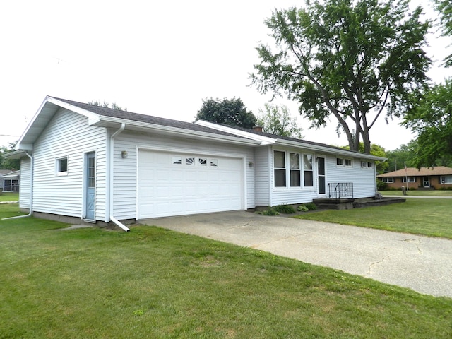 2865 Carrie Ln, Saint Joseph, MI 49085 - single story home featuring an attached garage, concrete driveway, and a front lawn