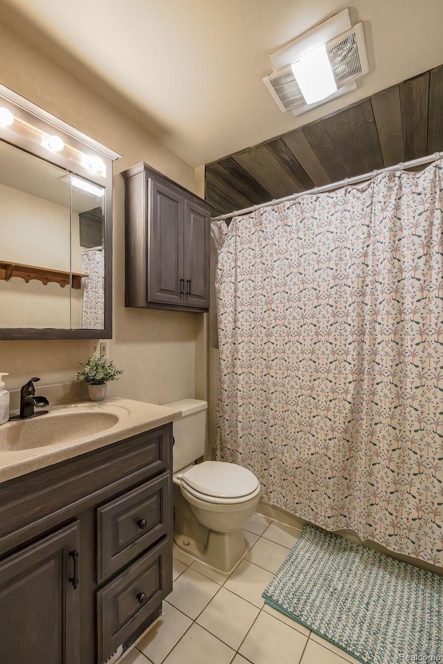 12109 Shaffer Rd, Davisburg, MI 48350 - full bath featuring vanity, tile patterned floors, and a shower with shower curtain