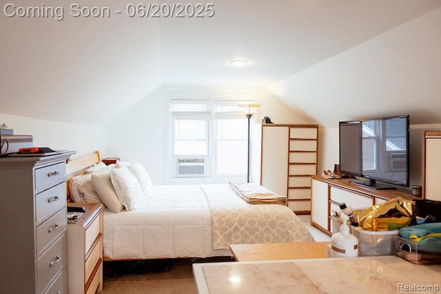 632 S Edison Ave, Royal Oak, MI 48067 - carpeted bedroom with lofted ceiling and cooling unit