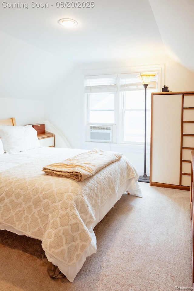 632 S Edison Ave, Royal Oak, MI 48067 - carpeted bedroom with vaulted ceiling and cooling unit