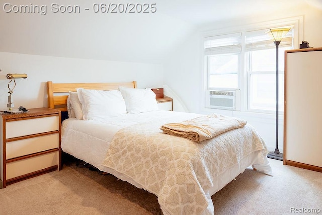 632 S Edison Ave, Royal Oak, MI 48067 - bedroom with light carpet, lofted ceiling, and cooling unit