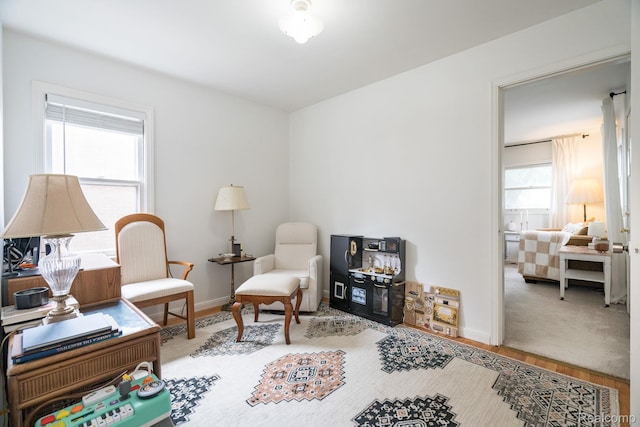632 S Edison Ave, Royal Oak, MI 48067 - sitting room featuring wood finished floors and baseboards
