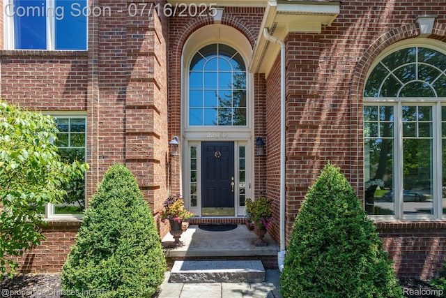 22080 Chase Dr, Novi, MI 48375 - entrance to property with brick siding