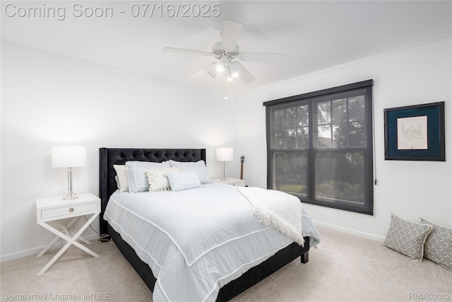 22080 Chase Dr, Novi, MI 48375 - carpeted bedroom featuring baseboards and a ceiling fan