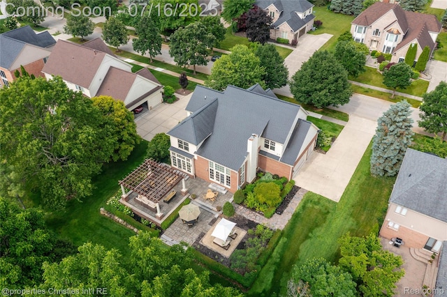 22080 Chase Dr, Novi, MI 48375 - aerial perspective of suburban area