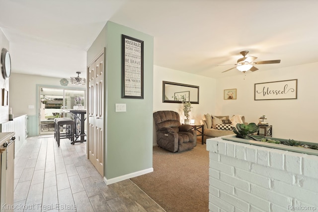 605 Shawnesee, Flushing, MI 48433 - hallway with wood finished floors and baseboards