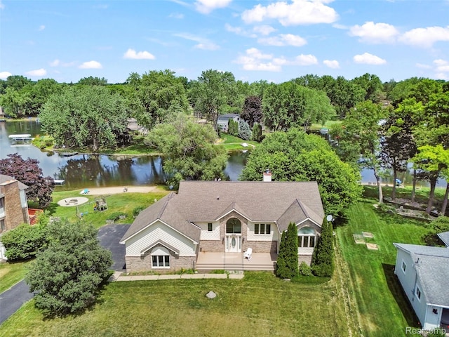 969 Bogie Lake Rd, White Lake, MI 48383 - view of subject property with a nearby body of water and a tree filled landscape