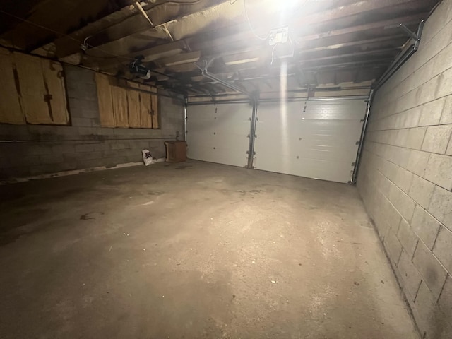 7567 S Bignham Ave, Newaygo, MI 49337 - garage with concrete block wall
