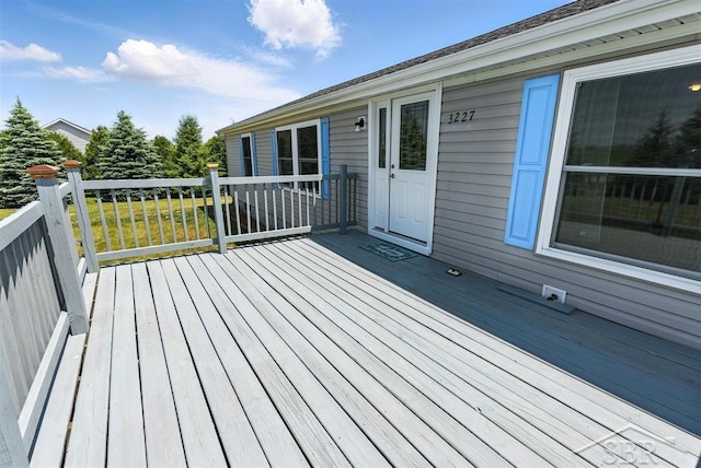 3227 S 11 Mile Rd, Auburn, MI 48611 - view of wooden deck