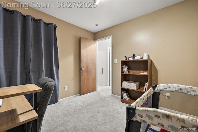6129 N Linville St, Westland, MI 48185 - carpeted bedroom with an office area and baseboards