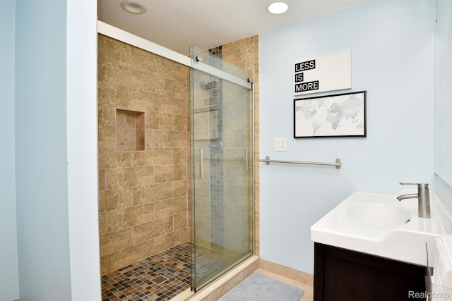 5100 Kings Gate Way, Bloomfield Hills, MI 48302 - full bath featuring a stall shower, recessed lighting, and vanity