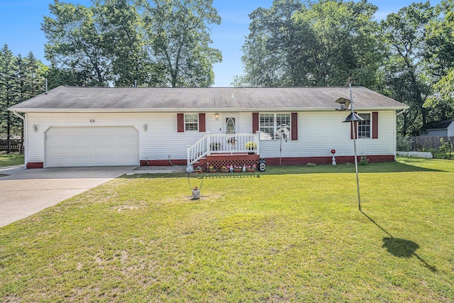 50 S Bock Rd, Muskegon, MI 49442 - single story home featuring a garage, driveway, and a front lawn