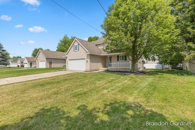 626 Lasalle Ave NW, Grand Rapids, MI 49534 - obstructed view of property with a porch, a front lawn, and driveway