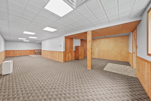 14715 Allman Rd, Concord, MI 49237 - finished basement featuring wainscoting, wood walls, and carpet