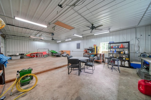 14715 Allman Rd, Concord, MI 49237 - garage with metal wall