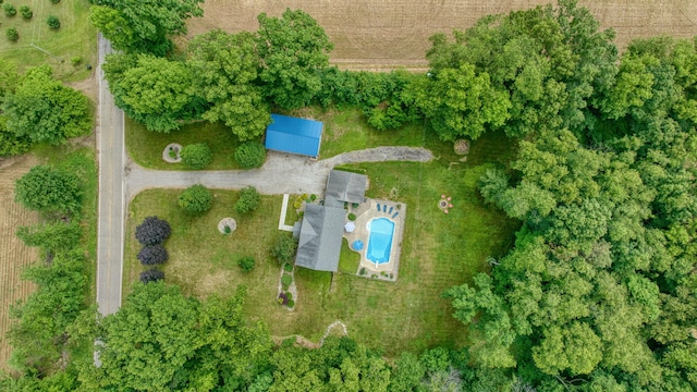 14715 Allman Rd, Concord, MI 49237 - aerial view of property's location featuring a pool and rural landscape