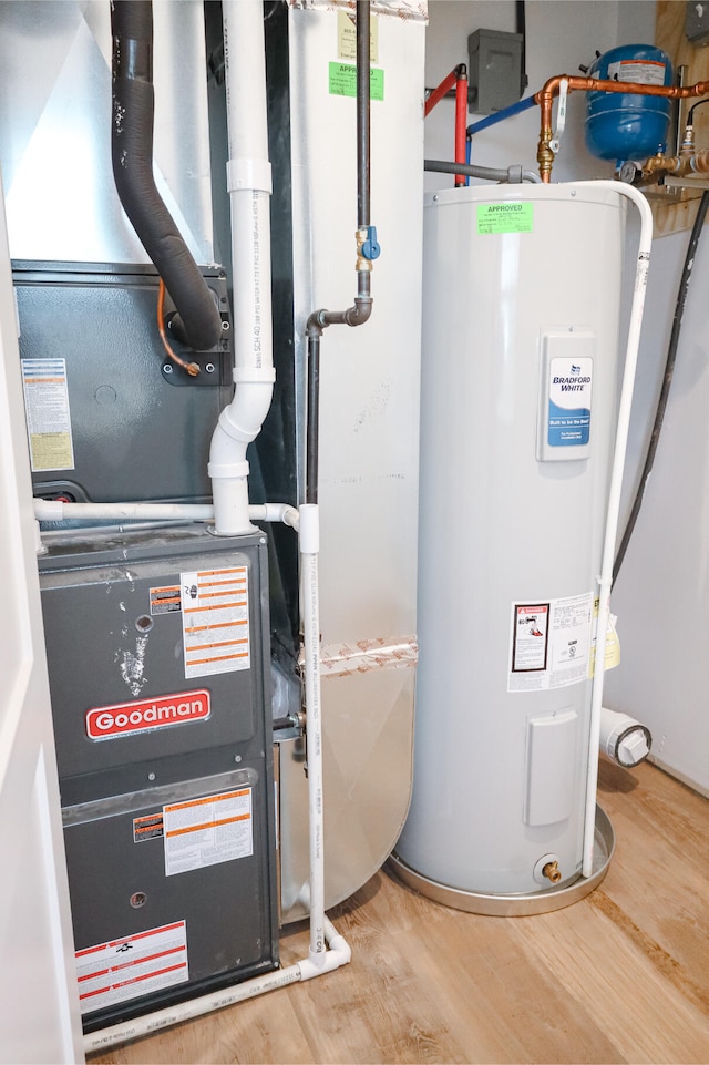 2458 Maes Rd, West Branch, MI 48661 - utility room with water heater and heating unit