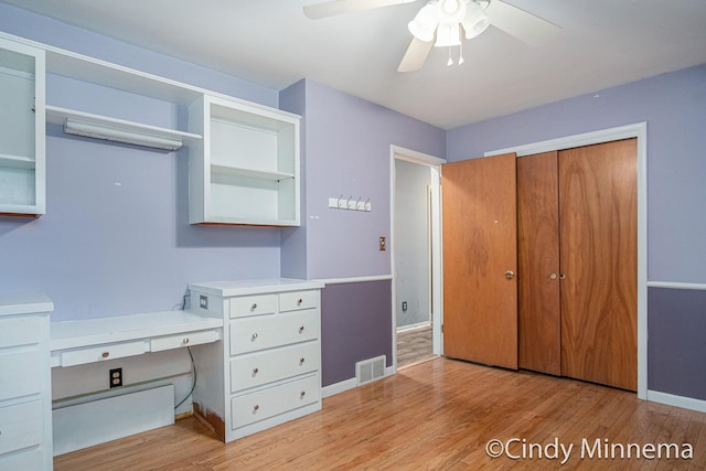 3343 Gateshead St NE, Rockford, MI 49341 - unfurnished office featuring light wood-style floors and a ceiling fan