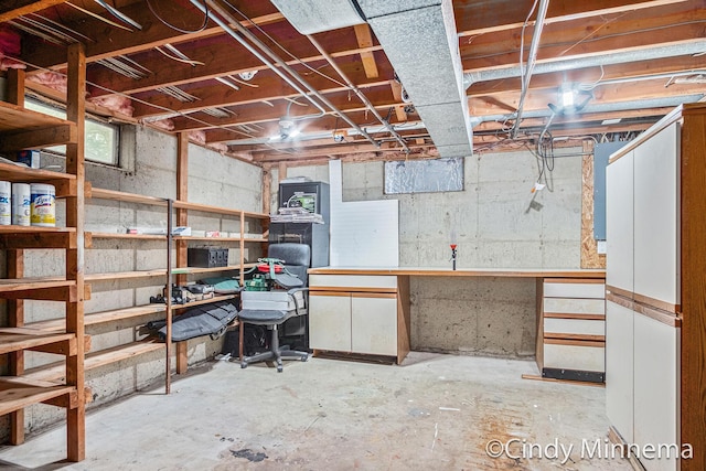 3343 Gateshead St NE, Rockford, MI 49341 - unfinished below grade area featuring a workshop area
