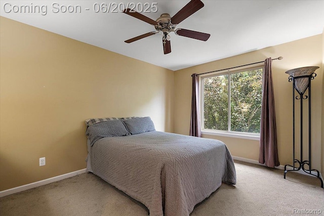 18852 Newbridge Dr, Macomb, MI 48044 - bedroom with light colored carpet and ceiling fan
