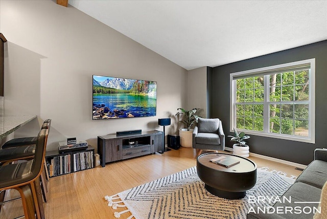 1910 Hall St SE, Grand Rapids, MI 49506 - living area with vaulted ceiling and wood finished floors