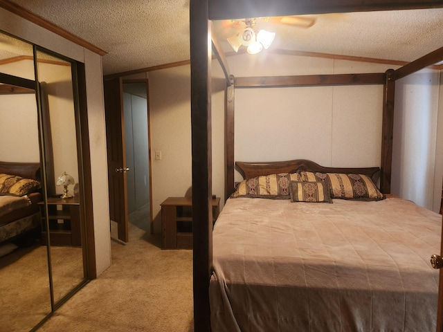 1593 W Centerline Rd, Baldwin, MI 49304 - bedroom with a textured ceiling and carpet