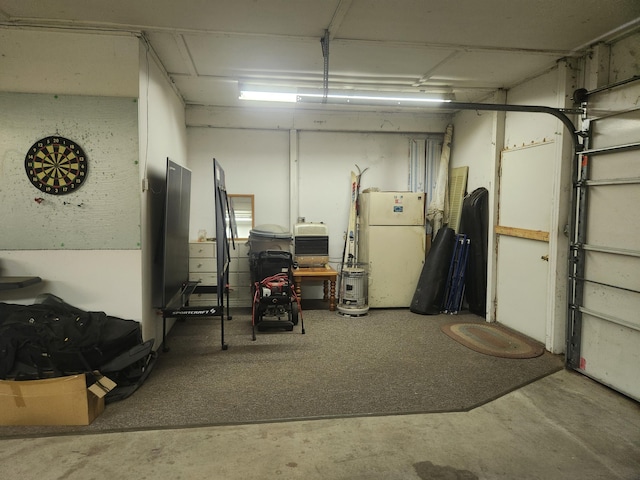 1593 W Centerline Rd, Baldwin, MI 49304 - garage with freestanding refrigerator