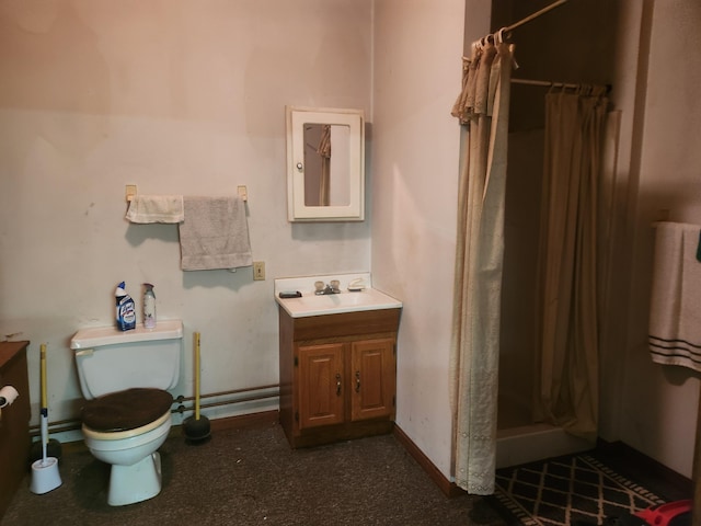 1593 W Centerline Rd, Baldwin, MI 49304 - full bathroom featuring vanity and a stall shower