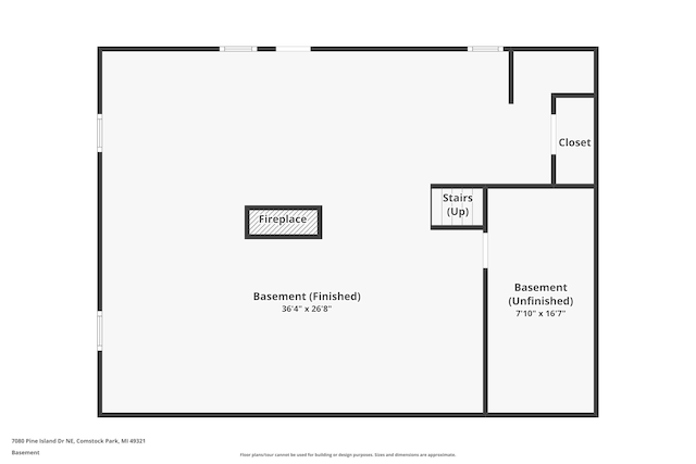 7080 Pine Island Dr NE, Comstock Park, MI 49321 - view of floor plan / room layout