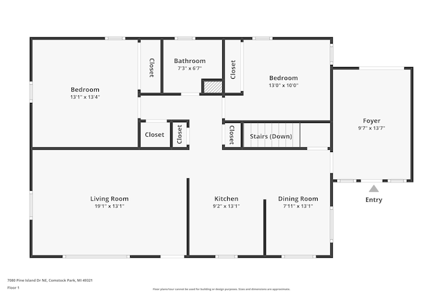 7080 Pine Island Dr NE, Comstock Park, MI 49321 - view of home floor plan