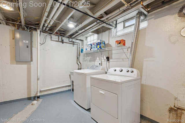 32203 Anita Dr, Westland, MI 48185 - washroom with independent washer and dryer and electric panel