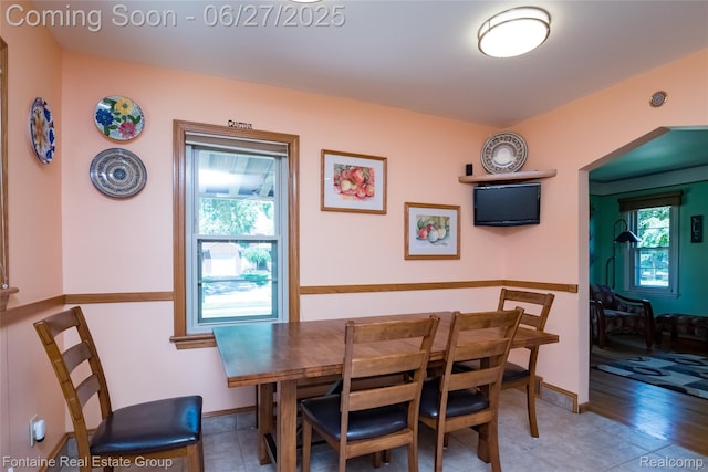 21626 Oconnor St, Saint Clair Shores, MI 48080 - dining space featuring light tile patterned floors and baseboards