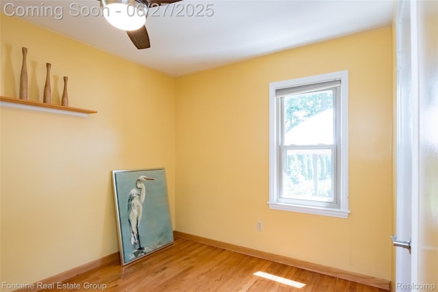 21626 Oconnor St, Saint Clair Shores, MI 48080 - empty room featuring a ceiling fan and wood finished floors