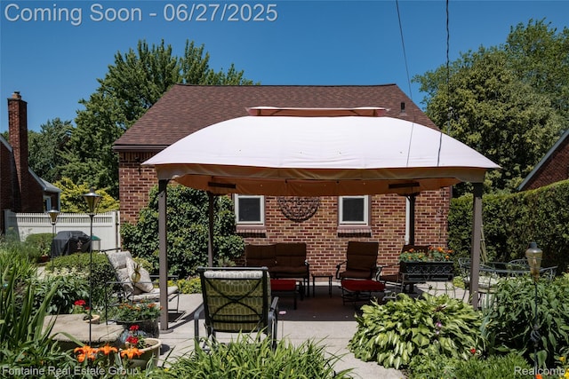 21626 Oconnor St, Saint Clair Shores, MI 48080 - view of patio / terrace featuring a gazebo and outdoor lounge area