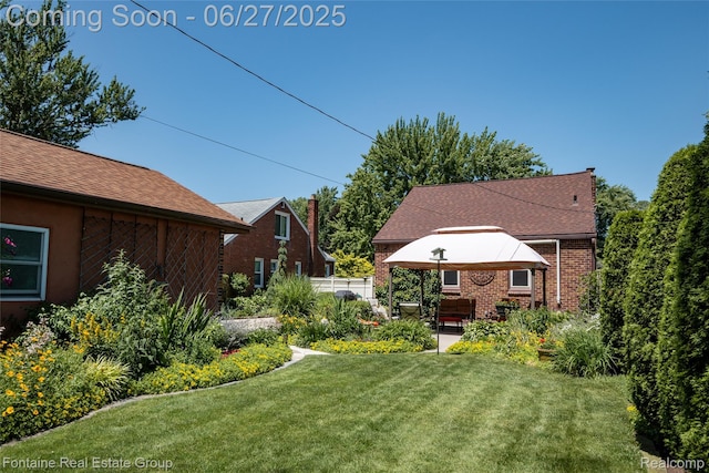21626 Oconnor St, Saint Clair Shores, MI 48080 - view of yard with a gazebo and a patio area