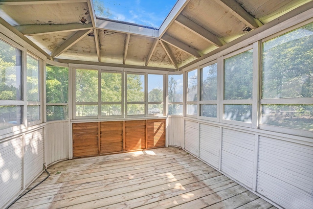 3700 Mapledge Ct NE, Cedar Springs, MI 49319 - unfurnished sunroom featuring a skylight and plenty of natural light