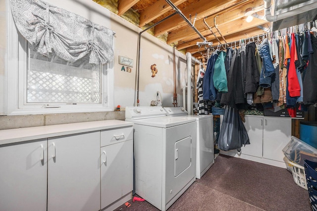 3700 Mapledge Ct NE, Cedar Springs, MI 49319 - laundry area featuring washing machine and clothes dryer and cabinet space