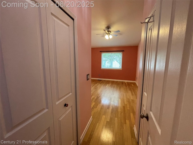 6850 Deerhurst Dr, Westland, MI 48185 - hallway featuring light wood-style flooring