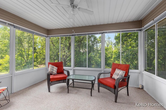 766 Clarewood Ct, Holland, MI 49423 - sunroom featuring healthy amount of natural light and a ceiling fan